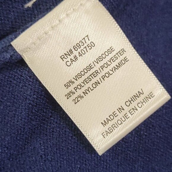 Sleeveless Mock Turtleneck Knit Top In Navy Blue 2X - Picture 3 of 14